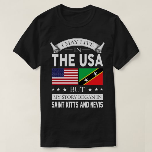Trots Saint Kitts en Nevis Roots Grappig cadeau T-shirt (Design voorkant)