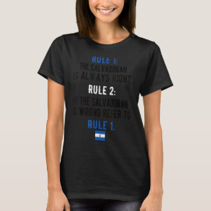 Trots Salvadoraans Regels El Salvador Vlag Salvado T-shirt