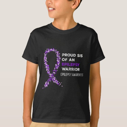 Trots Sis van een Epilepsie Strijder Epilepsie Bew T-shirt (Voorkant)