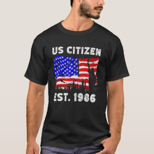 trots staatsburger van de VS sinds 1986 voor nieuw T-shirt