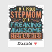 Trots Stiefmoeder Stiefdochter Citaat Cadeau Sticker (Vel)