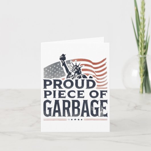 Trots stuk vuilnisbak voor Trump Kaart (Voorkant)