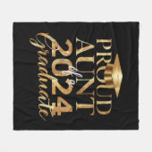 Trots Tante van een Klasse van 2024 Senior Afstude Fleece Deken (Voorkant (Horizontaal))