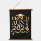 Trots Tante van een Klasse van 2024 Senior Afstude Hangend Wandkleed (Voorkant)