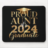 Trots Tante van een Klasse van 2024 Senior Afstude Muismat (Voorkant)