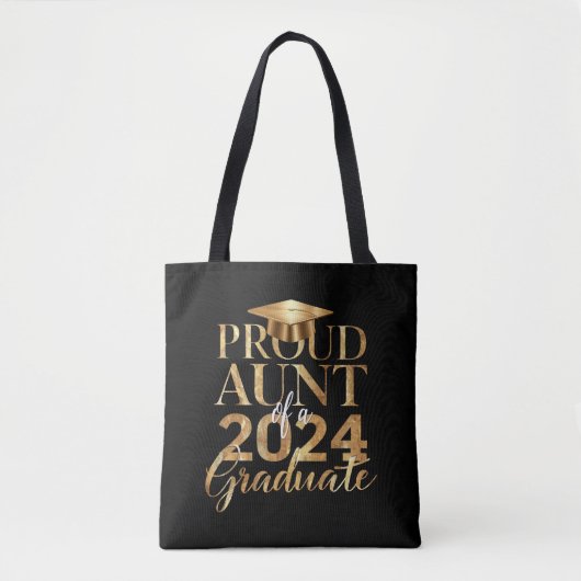 Trots Tante van een Klasse van 2024 Senior Afstude Tote Bag (Voorkant)