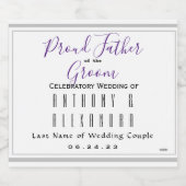 Trots Vader Mousserende Wijn Label HAMbyWG Sparkling Wijnetiket (Enkel label)