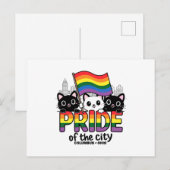 Trots van Columbus City Ohio USA Rainbow Flag Briefkaart (Voorkant / Achterkant)