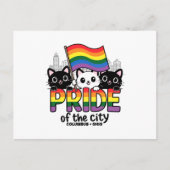 Trots van Columbus City Ohio USA Rainbow Flag Briefkaart (Voorkant)
