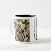"Trots van de krijger" Tweekleurige Koffiemok (Voorkant links)