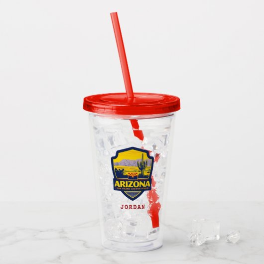 trots van de staat | Arizona 2 Acryl Drinkbeker (Voorkant ijs)