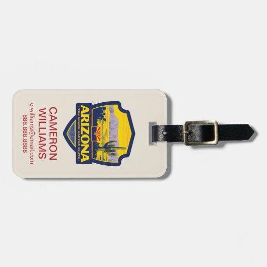 trots van de staat | Arizona 2 Bagagelabel (Voorkant horizontaal)