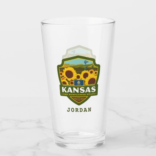 trots van de staat | Kansas Glas (Achterkant)