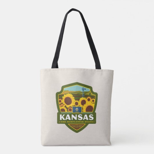 trots van de staat | Kansas Tote Bag (Achterkant)