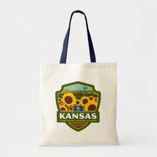 trots van de staat | Kansas Tote Bag (Voorkant)