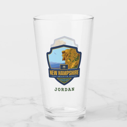 trots van de staat | New Hampshire Glas (Voorkant)
