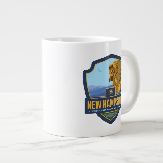 trots van de staat | New Hampshire Grote Koffiekop (Voorkant rechts)