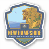 trots van de staat | New Hampshire Sticker (Voorkant)