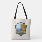 trots van de staat | New Hampshire Tote Bag (Achterkant)