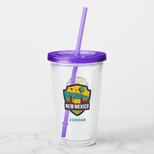 trots van de staat | New Mexico Acryl Drinkbeker (Achterkant)