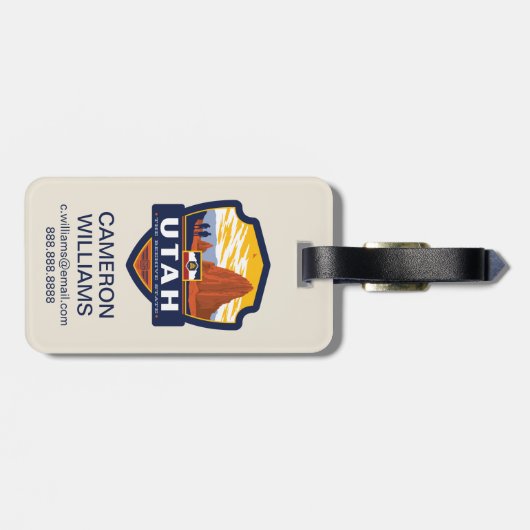 trots van de staat Utah | Bagagelabel (Achterkant horizontaal)