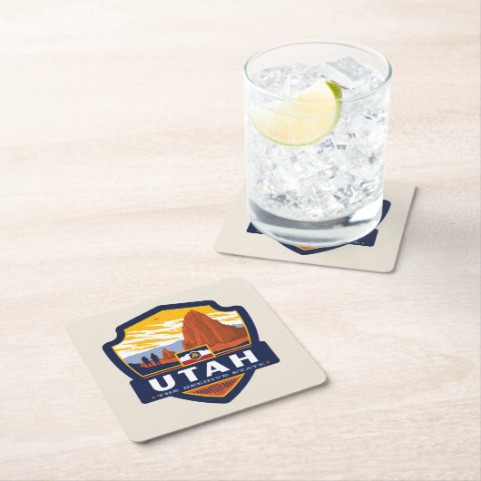 trots van de staat Utah | Kartonnen Onderzetters (Insitu)