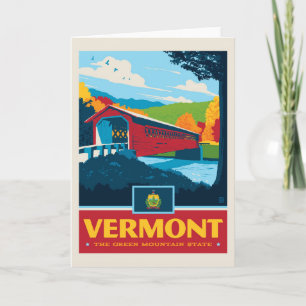 trots van de staat   Vermont Kaart