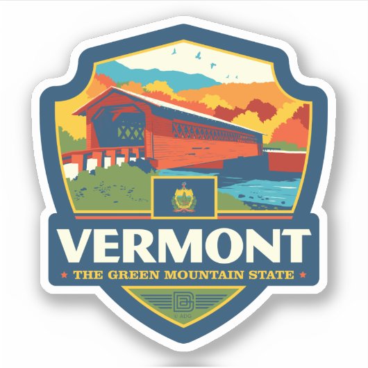 trots van de staat | Vermont Sticker (Voorkant)