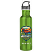 trots van de staat | Vermont Waterfles (Voorkant)