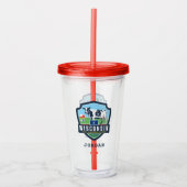 trots van de staat | Wisconsin 2 Acryl Drinkbeker (Voorkant)