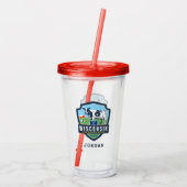 trots van de staat | Wisconsin 2 Acryl Drinkbeker (Achterkant)