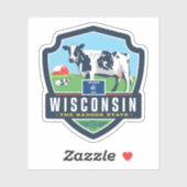 trots van de staat | Wisconsin 2 Sticker (Vel)