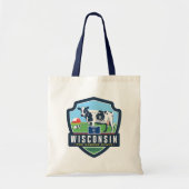 trots van de staat | Wisconsin 2 Tote Bag (Voorkant)