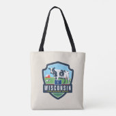 trots van de staat | Wisconsin 2 Tote Bag (Achterkant)