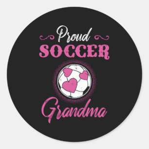 Trots voetbal oma ronde sticker