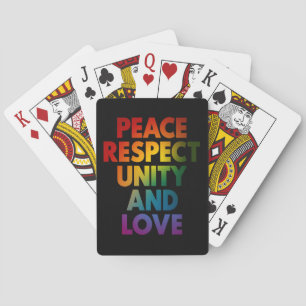 Trots Vrede Respect Eenheid En Liefde  Pokerkaarten