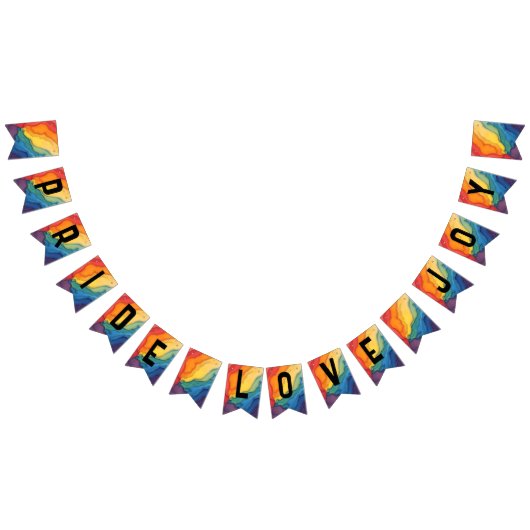 Trots vreugde en liefde party bunting vlaggetjes (Alle)