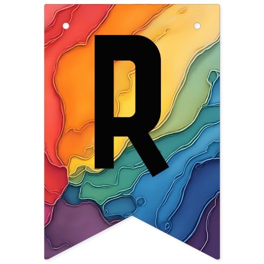 Trots vreugde en liefde party bunting vlaggetjes (Derde vlag)