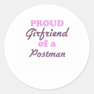 Trots Vriendin van een postbode Ronde Sticker