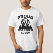 Trots WordPress Lover Wit T-shirt voor Heren (Voorkant)