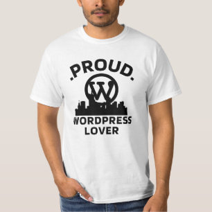 Trots WordPress Lover Wit T-shirt voor Heren
