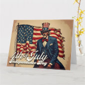 Trots Ziel van 4 Juli Kaart (Gele Bloem)