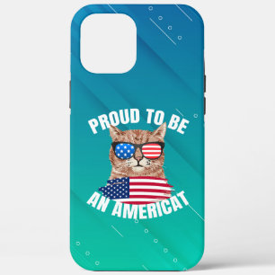 Trots zijn Amerikaanse kat USA vlag gelukkig vierd Case-Mate iPhone Case