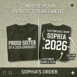 TROTS ZUS Persoonlijke Afstuderen Klas van 2026 T-shirt