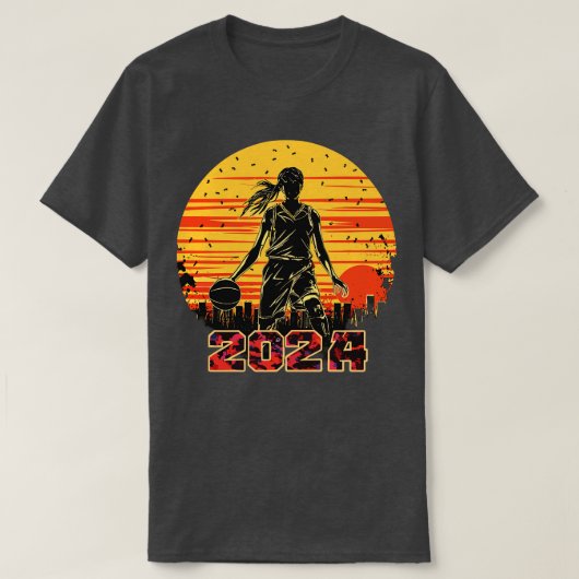 Trots Zusje van een 2024 Senior Basketbal Afstuder T-shirt (Design voorkant)