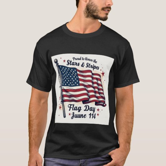 Trots zwaaien - Flag Day Tribute T-shirt (Voorkant)