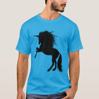 Trots zwart eenhoorn silhouet fantasie dier
