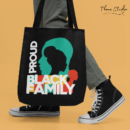 Trots zwart familie zwart geschiedenis maand tote bag