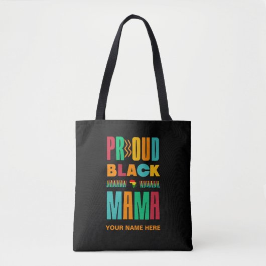 Trots zwart mama zwart geschiedenis maand familie tote bag (Voorkant)