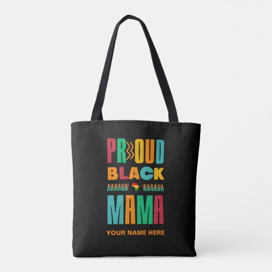 Trots zwart mama zwart geschiedenis maand familie tote bag (Achterkant)